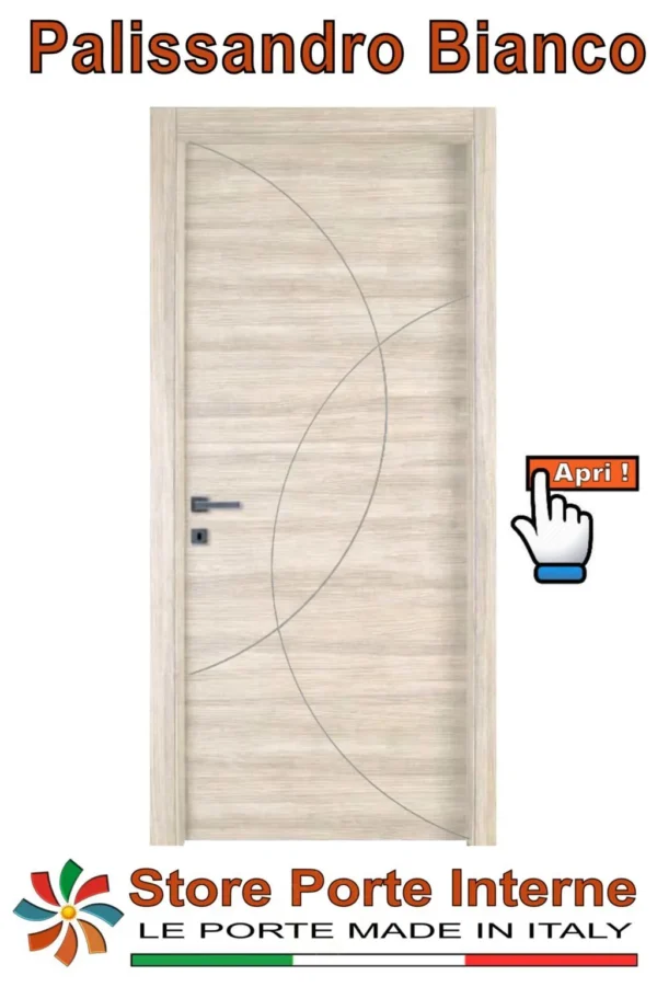 Porta in laminato Modello Floriana Palissandro Bianco Matrix