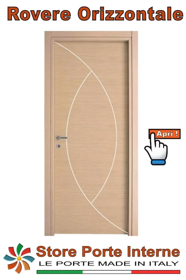 Porta in laminato Modello Greta Rovere Orizzontale