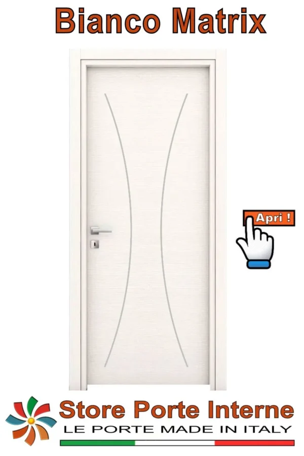 Porta in laminato Modello Letizia Bianco Matrix