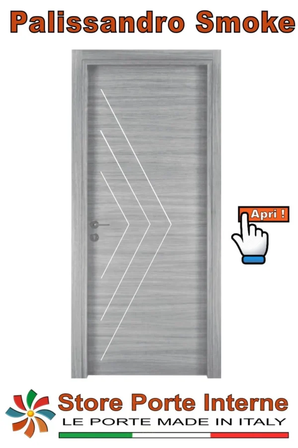 Porta in laminato Modello Linda Palissandro Smoke