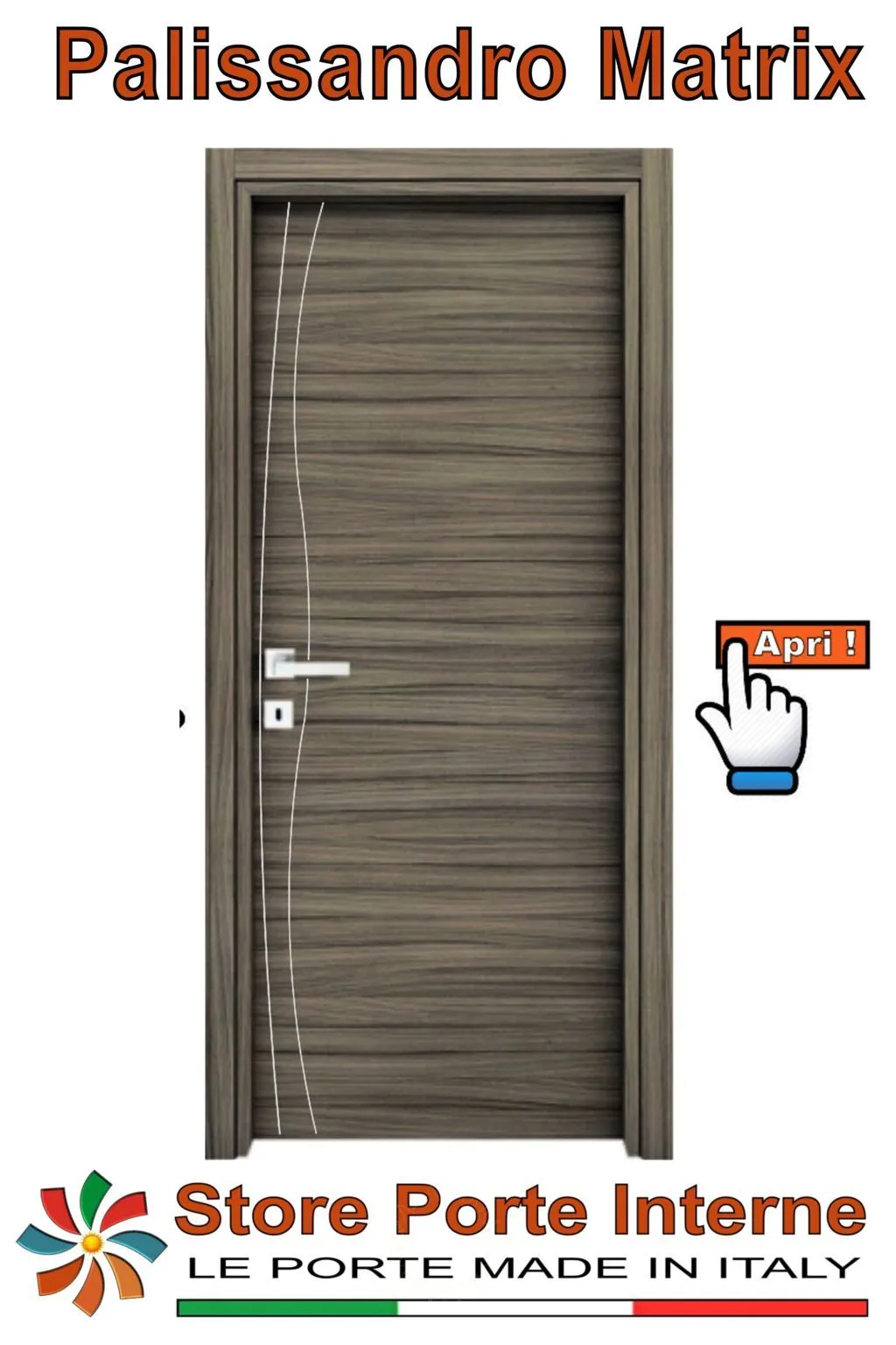 Porta in laminato Modello Syria Palissandro Matrix