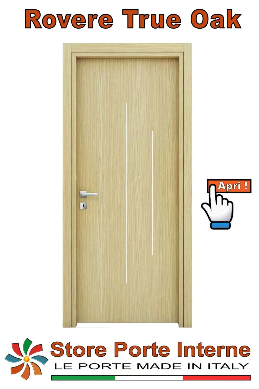 Porta in laminato Modello Valentina Rovere True Oak